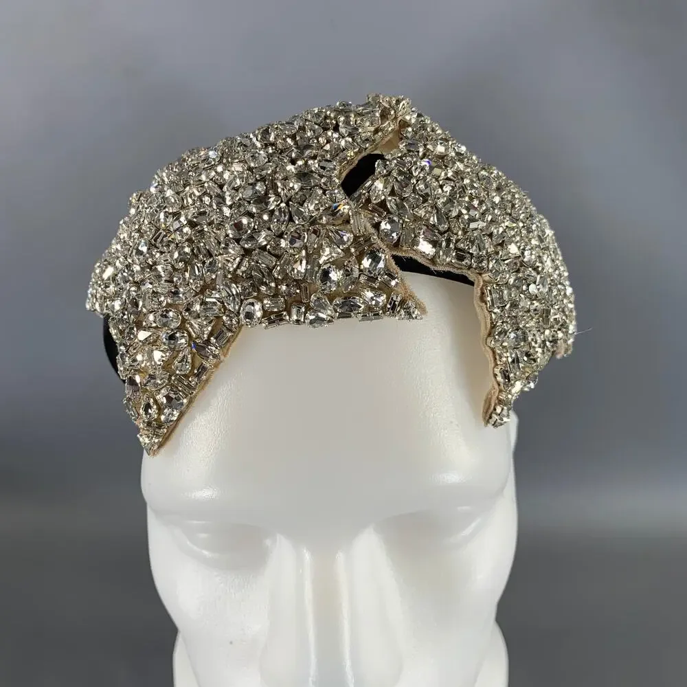 DOLCE & GABBANA Black Silver Rhinestones Tiara